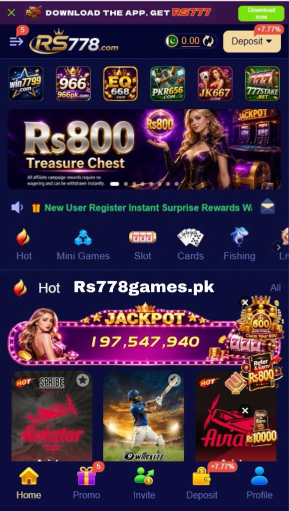 Rs778 home page